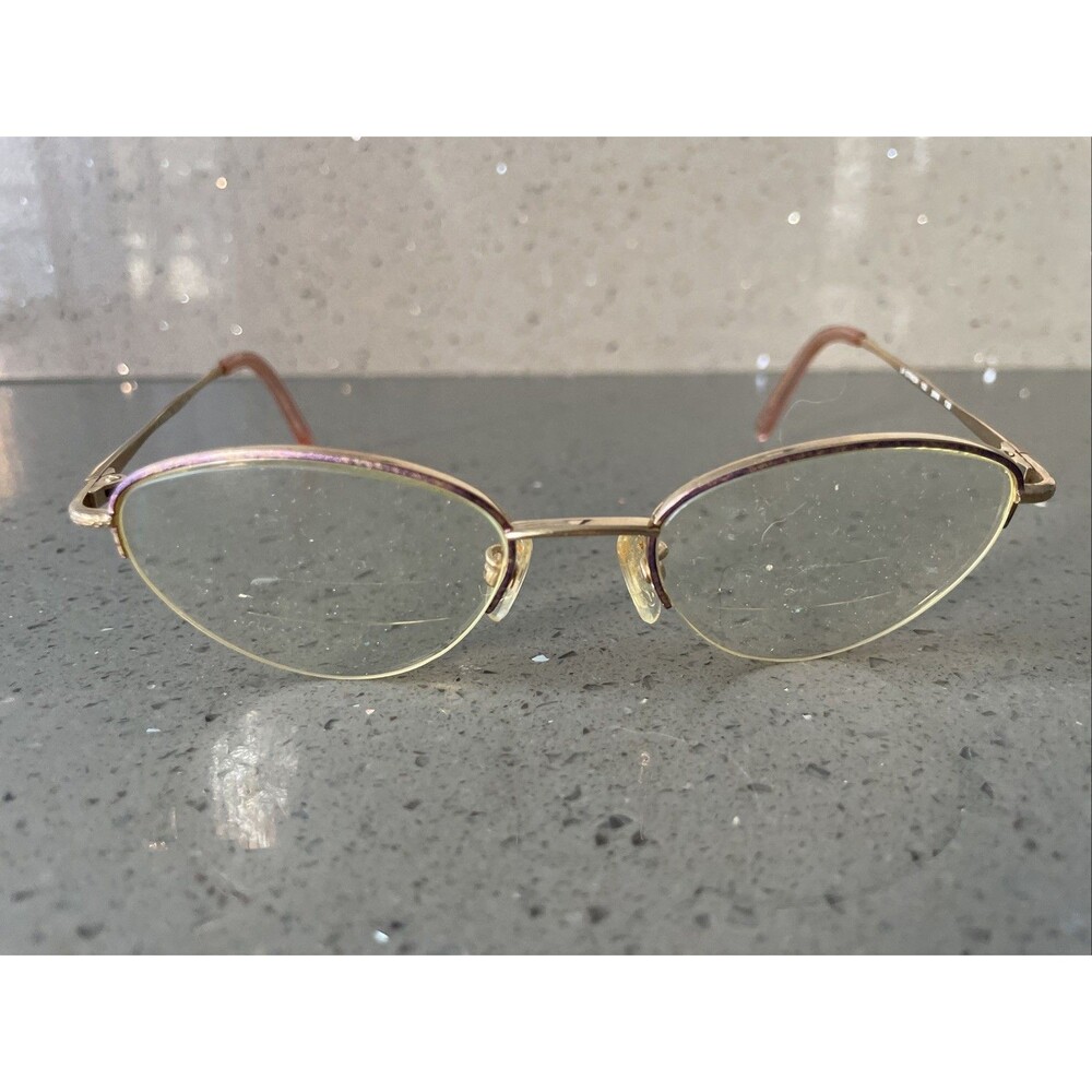 La Strada 49-18-130 3WN 103 Metal Half Rim Eyeglasses Frames ONLY pink